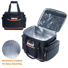 FRECOLSH top open showing mesh pocket and Jackery for quick access