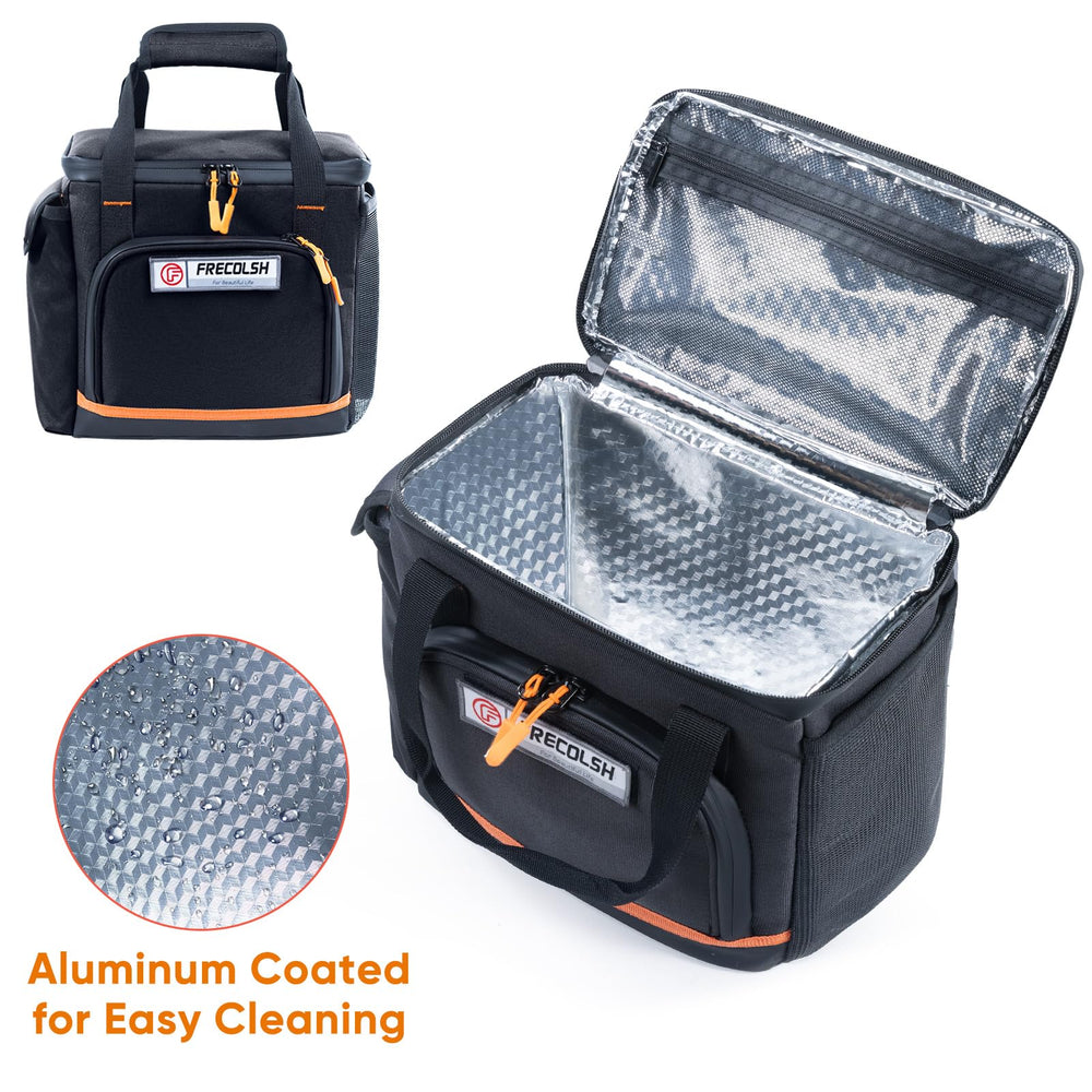 FRECOLSH open top with mesh pocket organizing cables for quick access