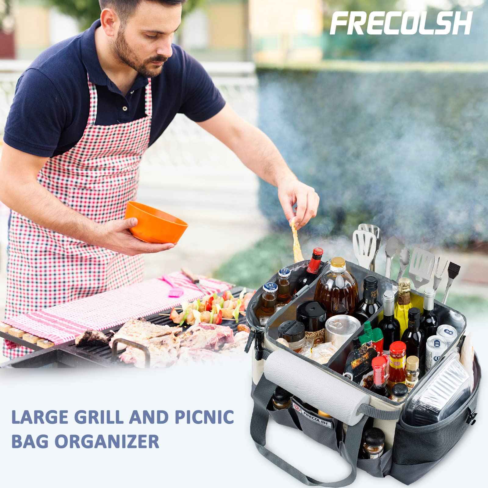 FRECOLSH removable trash pocket pulled out for easy cleaning