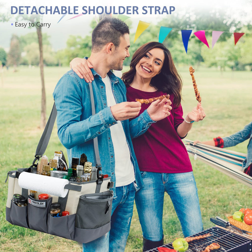 FRECOLSH in tailgate setting simplifying transport and serving