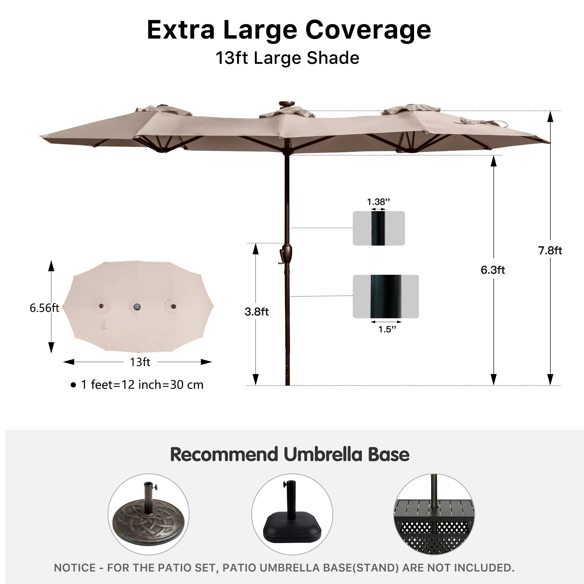 FREE SOLDIER umbrella in patio scene shading table and seating for comfort