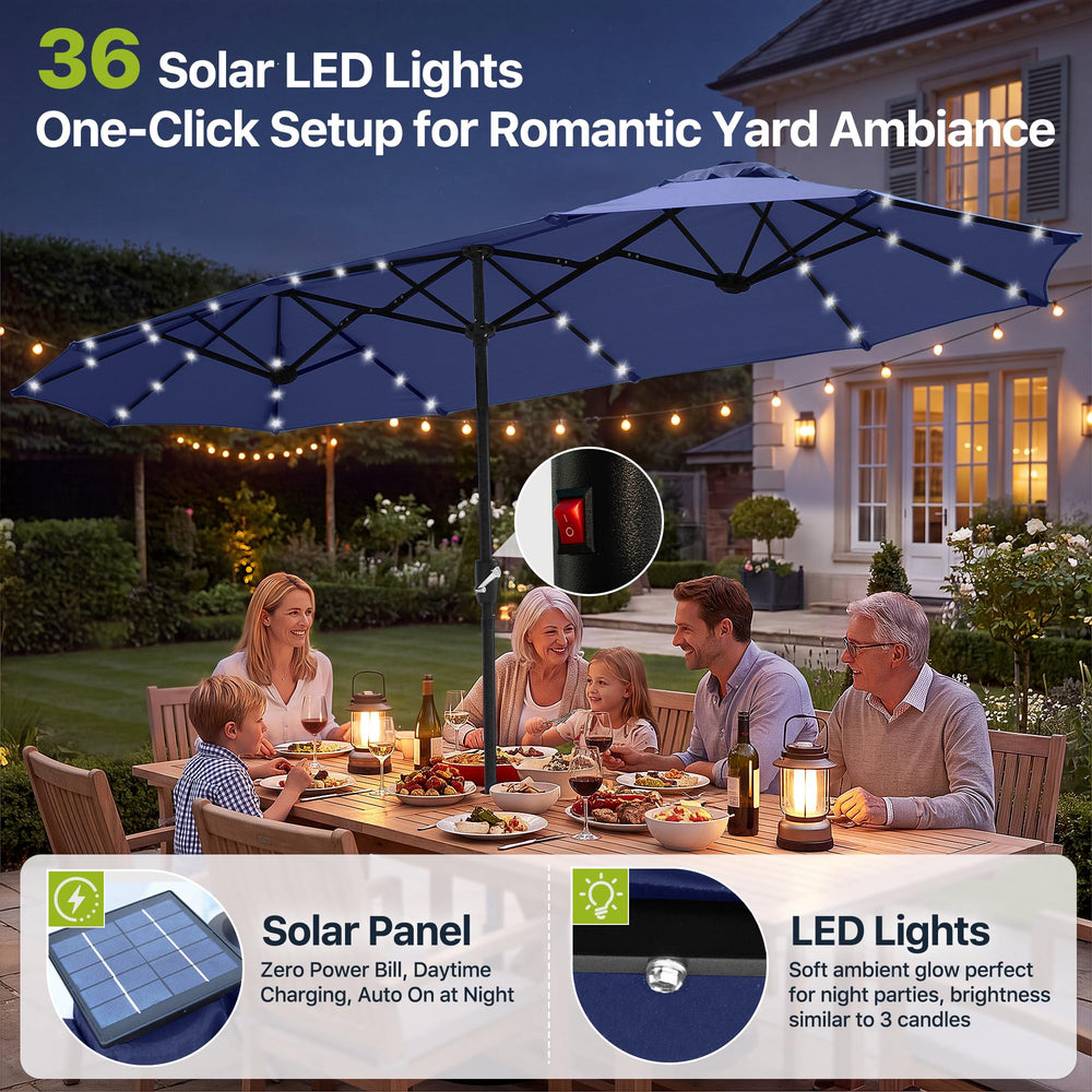 FREE SOLDIER canopy lit at night illustrating gentle evening illumination