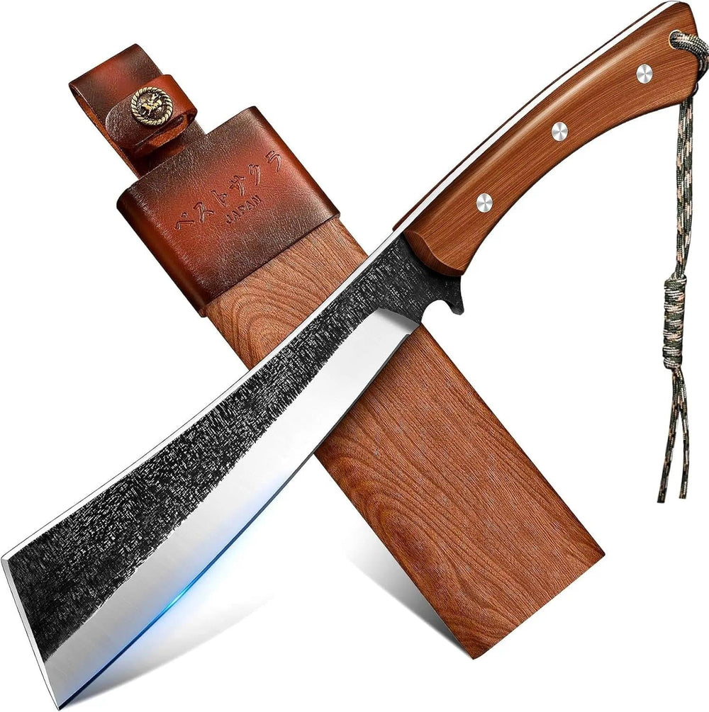 Freelander front view showing full blade and sheath for reliable cutting