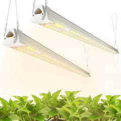 FREELICHT front view of 4FT grow light showing sleek bar and LEDs, efficient coverage