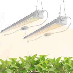 FREELICHT front view of 4ft grow light showing slim profile and coverage benefit