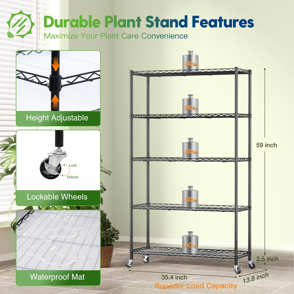 FREELICHT heavy-duty lockable wheels for easy mobility and stable placement