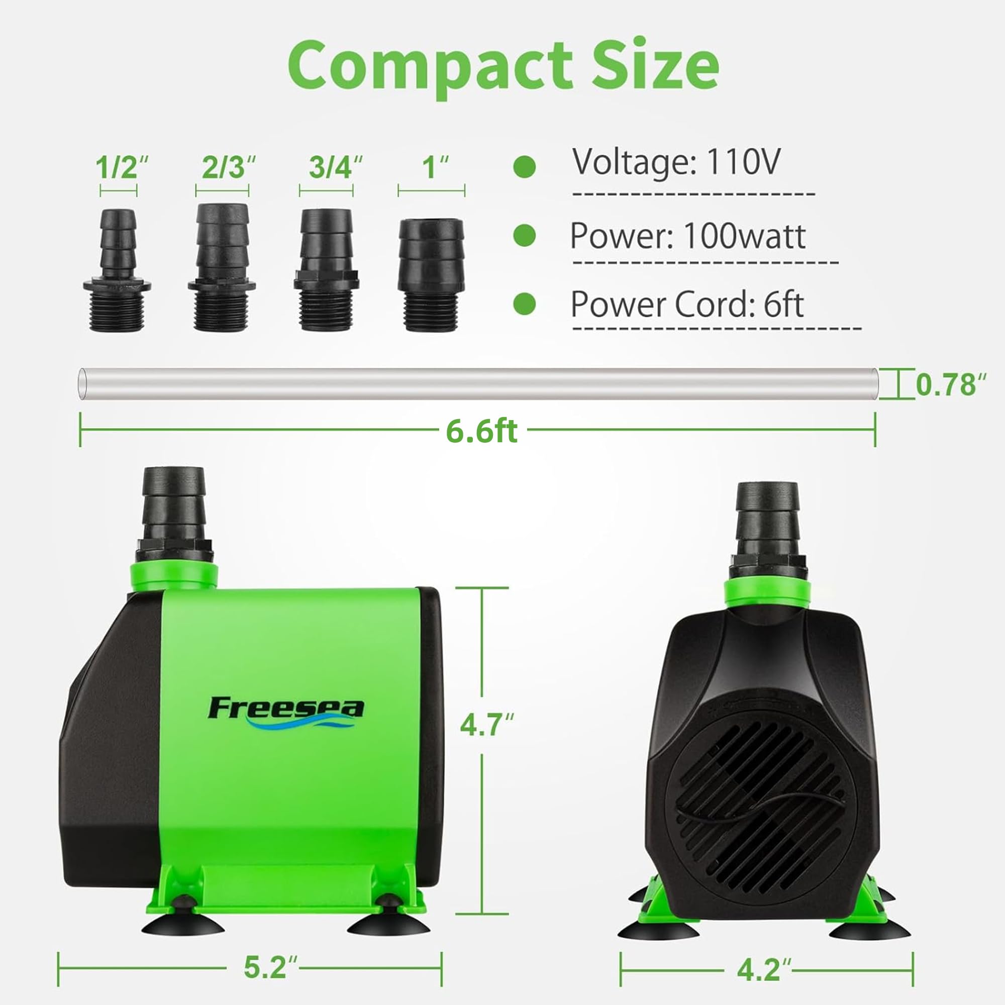 FREESEA pump submerged in pond circulating water for healthier ecosystem benefit