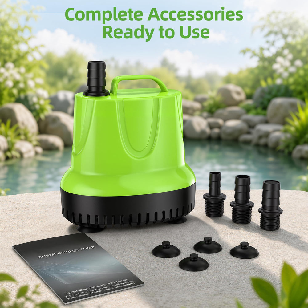 FREESEA pump in a quiet patio setting showing low-noise operation that preserves ambiance