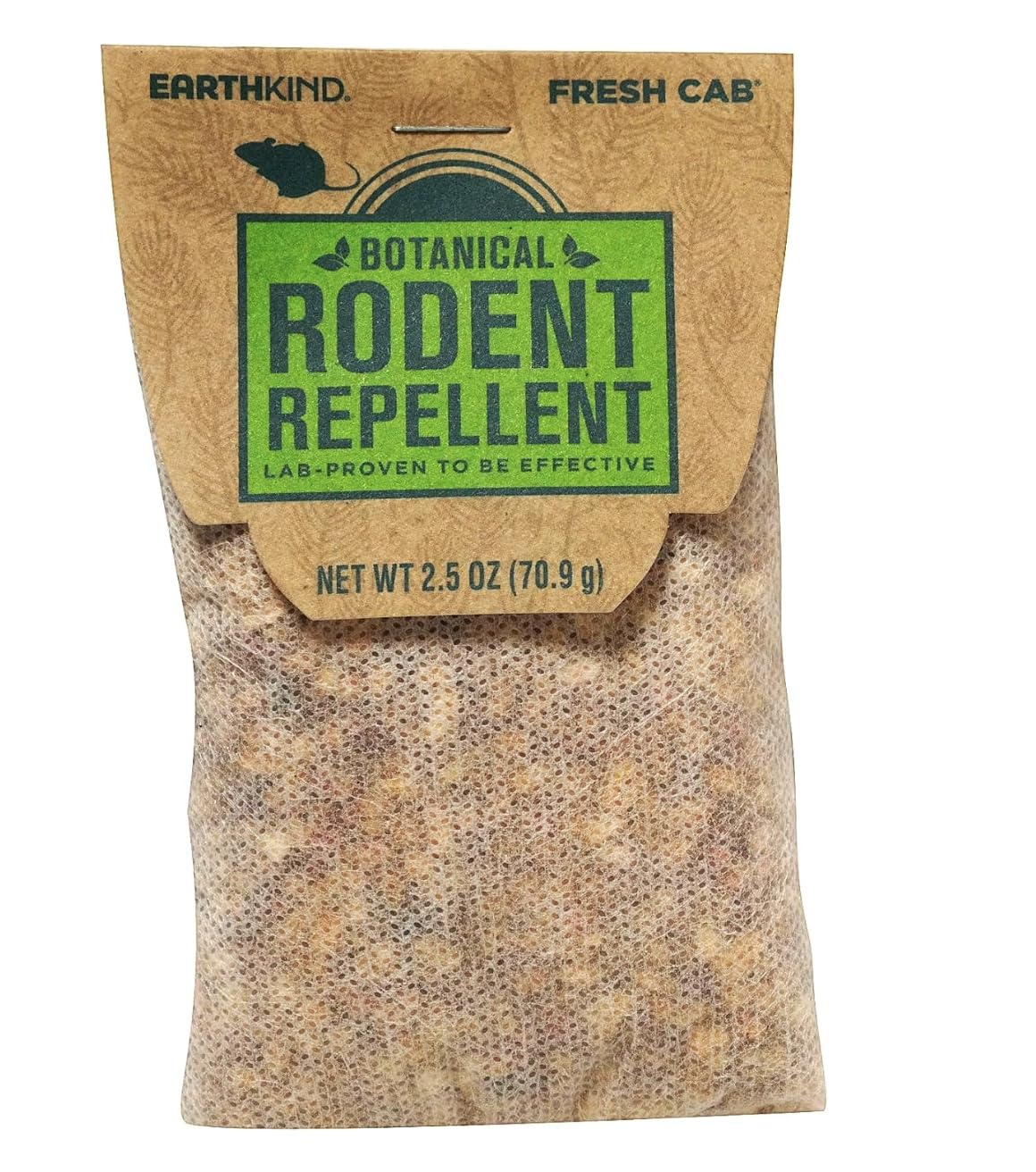 Fresh Cab pouch in cabin interior providing seasonal rodent deterrent