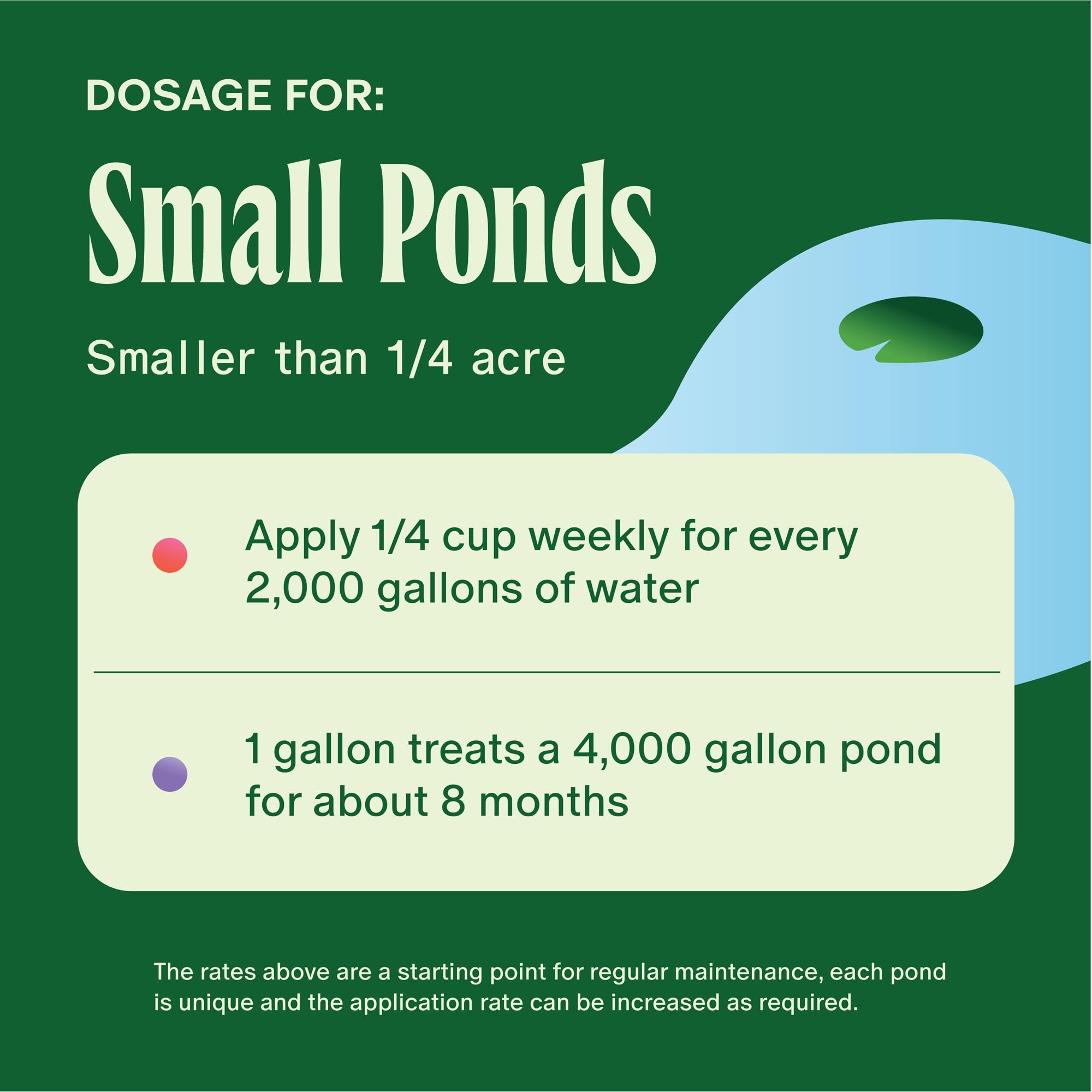 Fresh Pond being poured into a pond for easy application and distribution