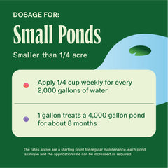 Fresh Pond being poured into a pond for easy application and distribution