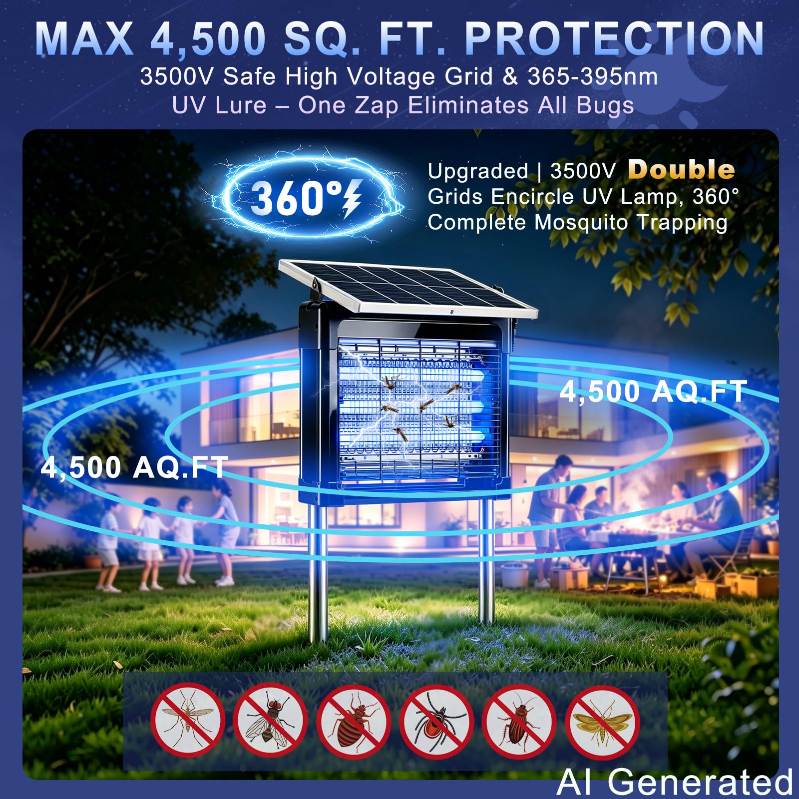 FRESHSCAPE solar panel close-up highlighting fast charging advantage