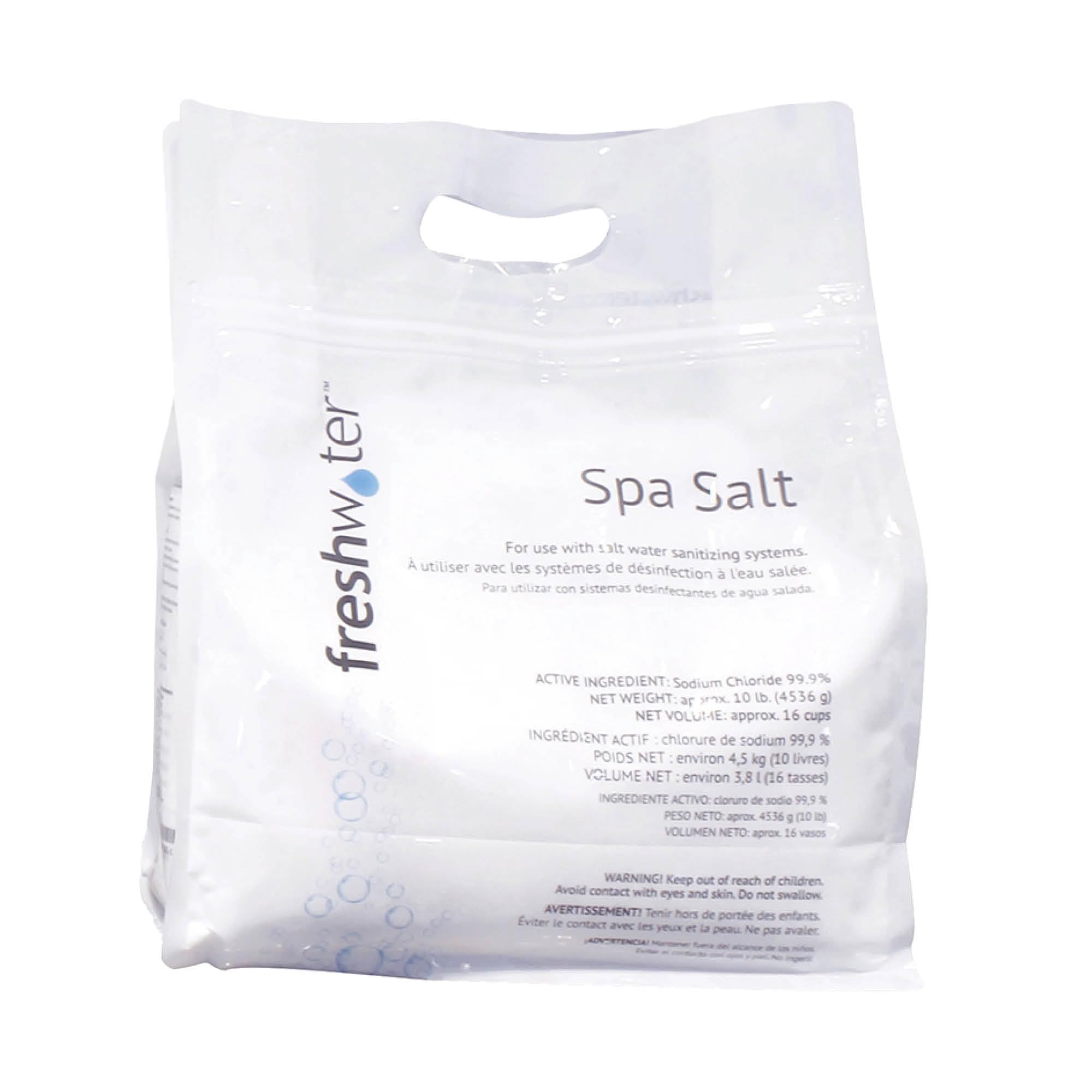 FreshWater 80000 bag front view showing label and clear spa-use benefit