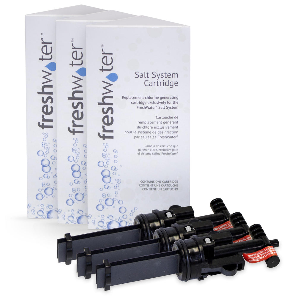 FreshWater front view cartridge showing compact design and easy replacement benefit