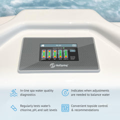 FreshWater sensor installed in spa plumbing showing effortless system fit