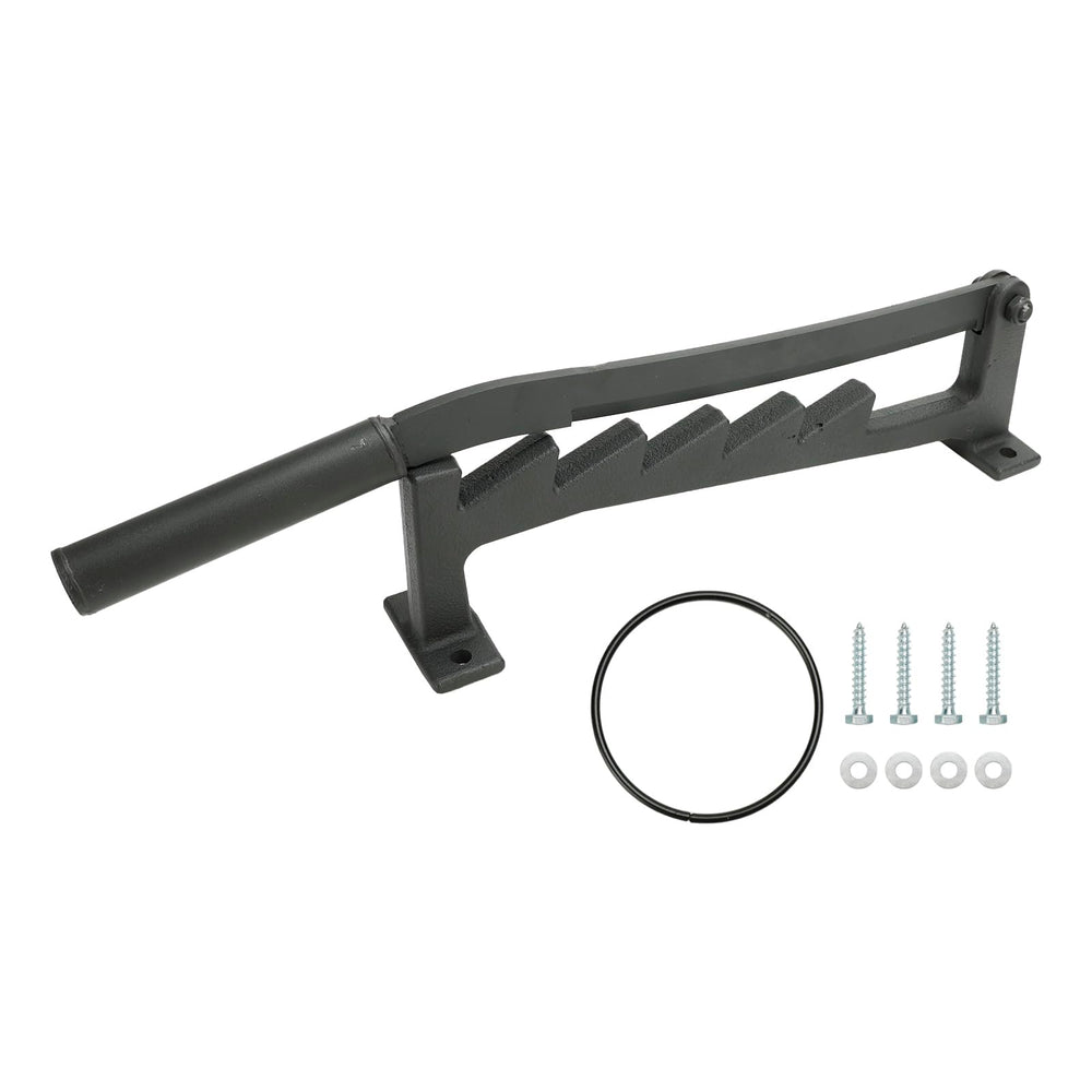Frezon front view mounted splitter showing compact stable design and safe operation
