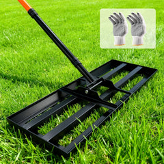 FRIDOU front view of the 30x10 inch leveler showing wide plate benefit