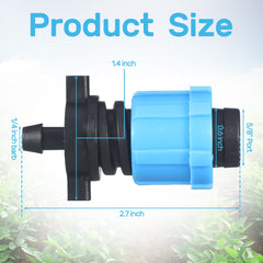 Frienda close-up of 1/4 inch barb showing ridges and secure fit for steady water flow