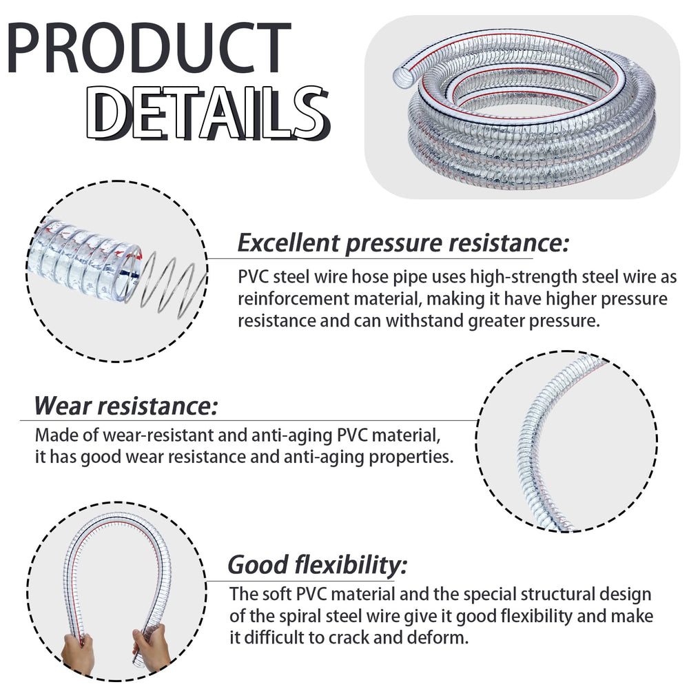 Frienda clear PVC wall showing visible flow so you can monitor liquids and solids easily