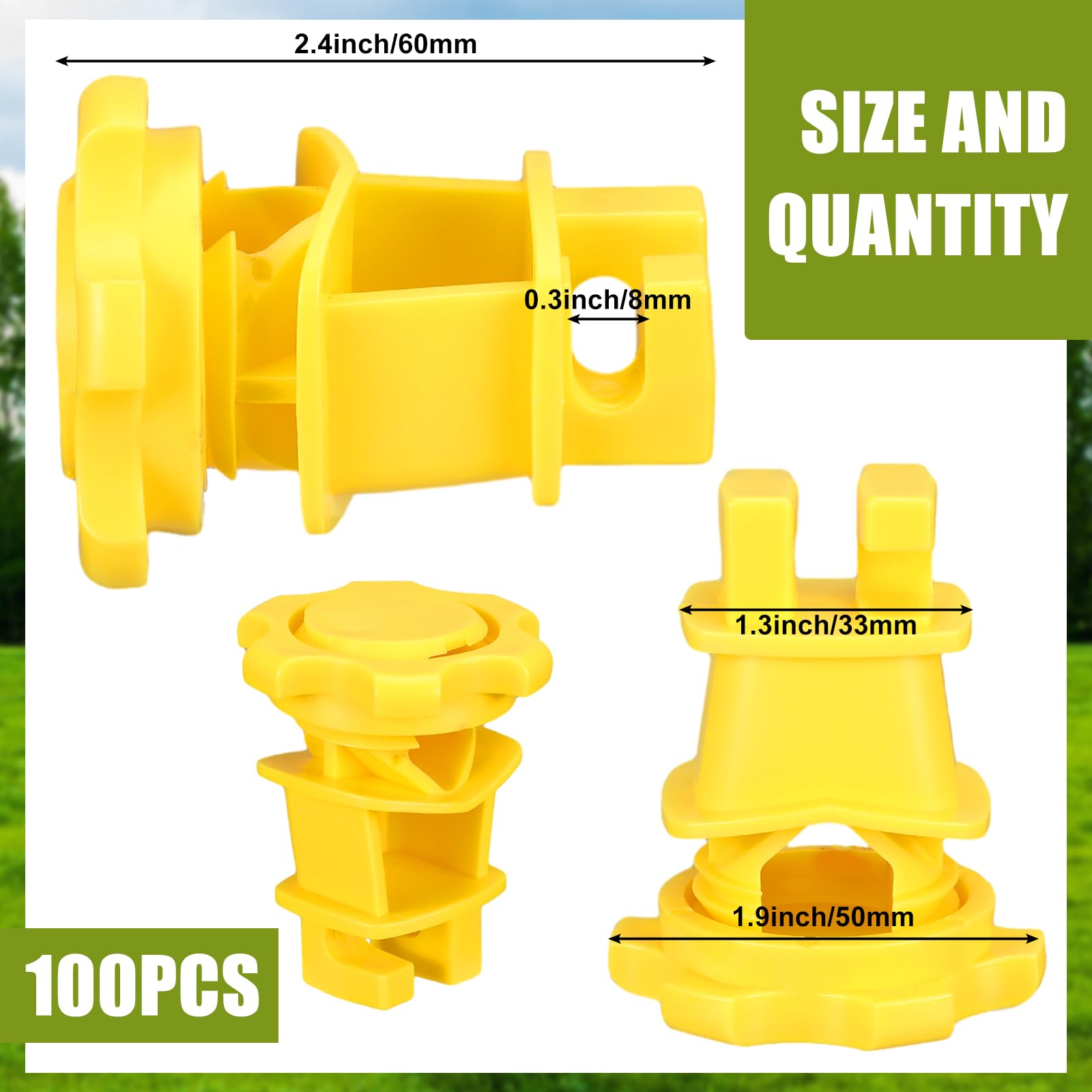 Frienda close-up of insulator profile and large hole for secure wire clearance and easy feed