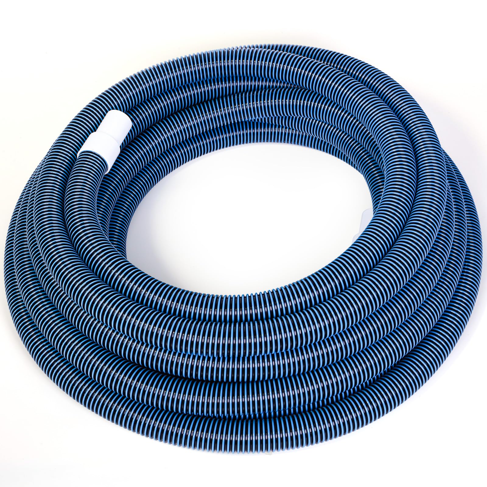 Frienda front view of 60ft blue hose showing length and construction benefit