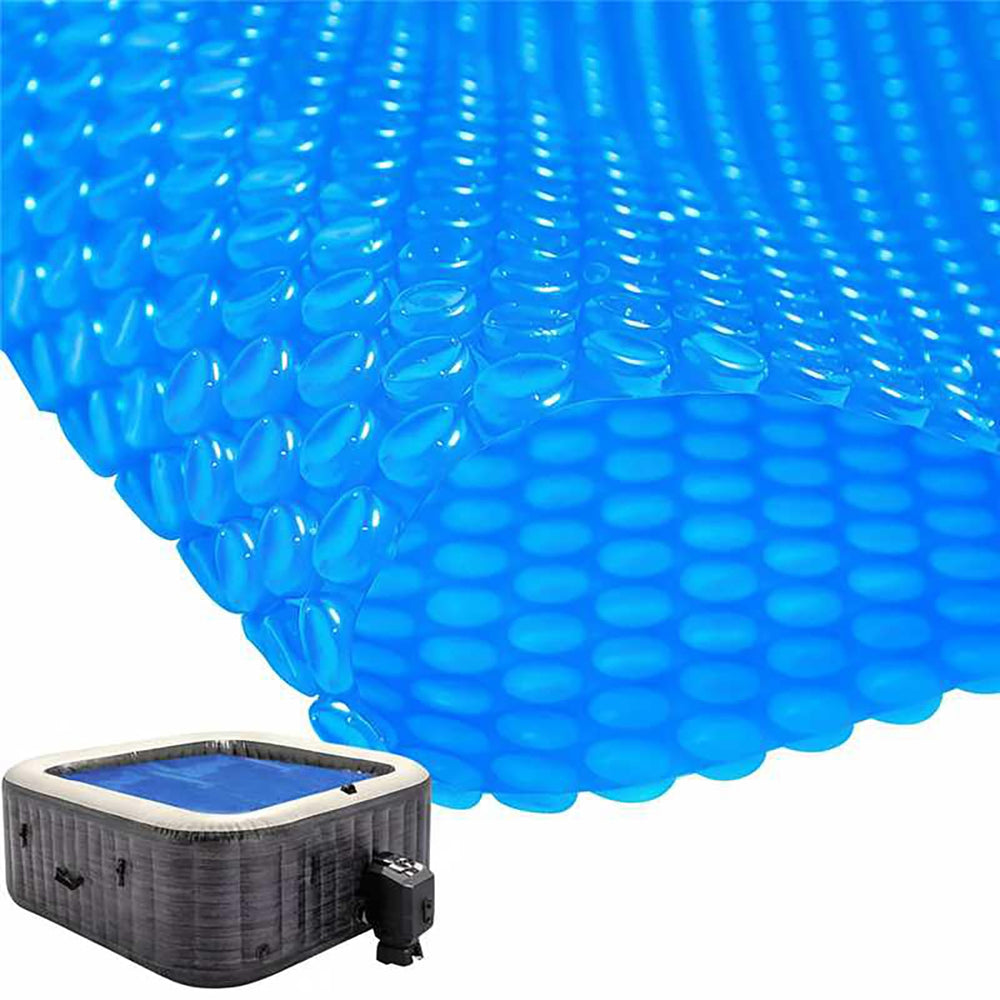 Frienda front view of 6x6 bubble blanket showing coverage and benefit of heat retention