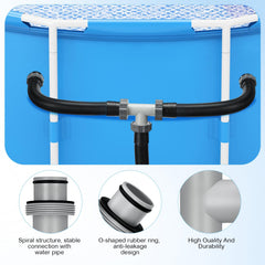 Frienda black 59-inch pool hose laid flat showing full length and flexibility
