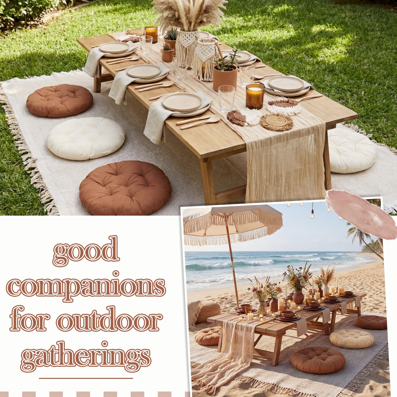 Frienda brown pillows compressed in packaging, easy transport and storage