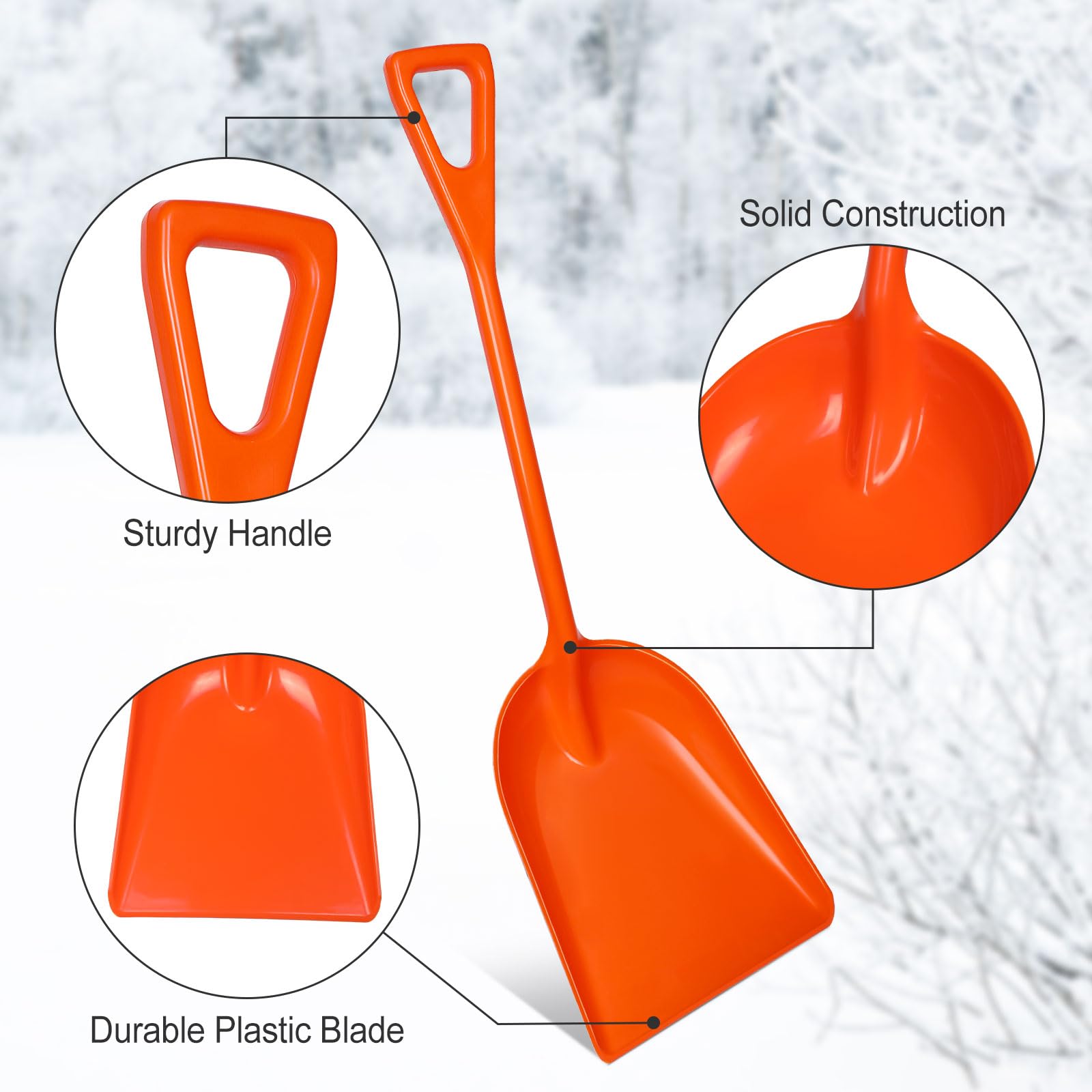 Frienda shovel beside shoe to show 43 by 14 inch scale advantage