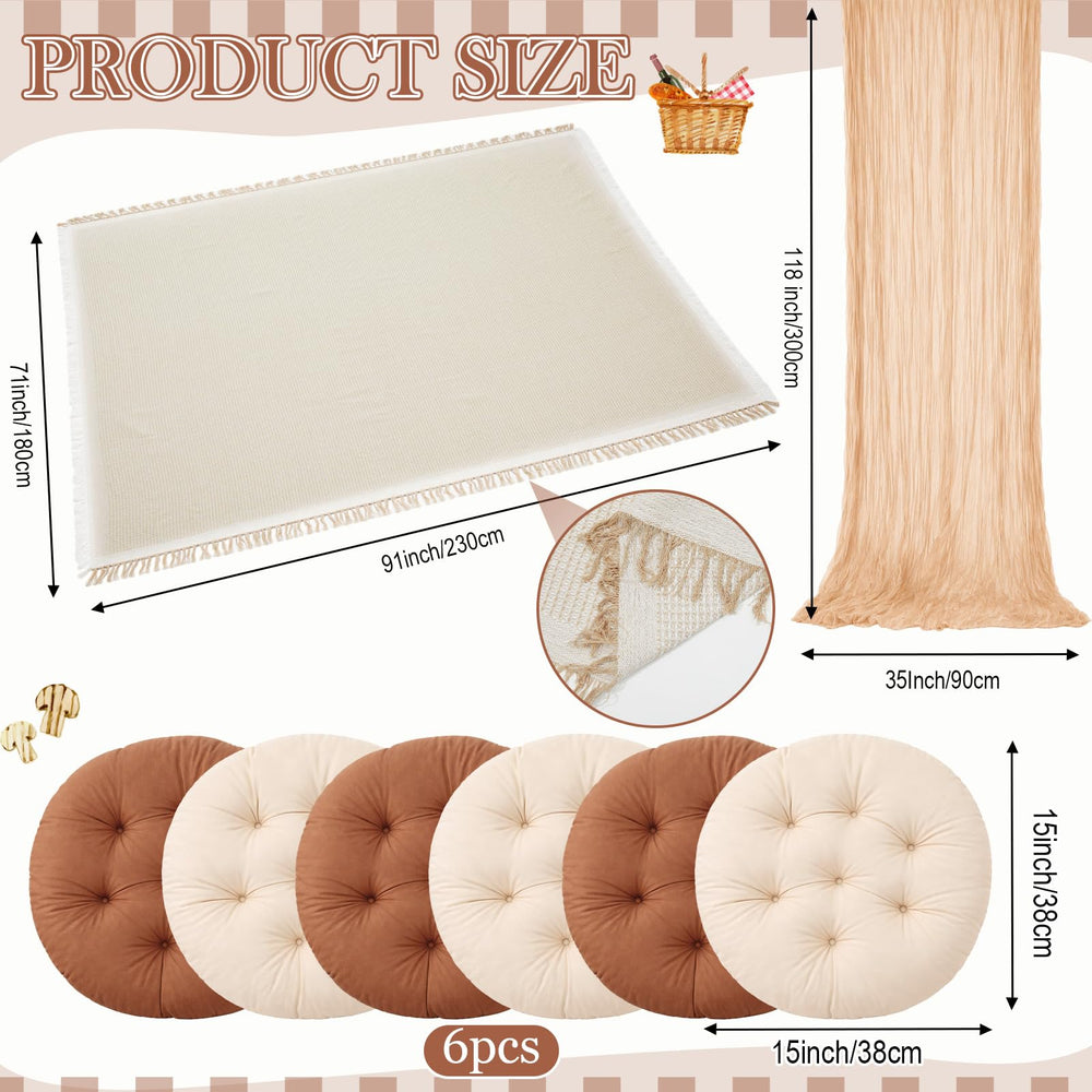 Frienda camel table runner draped on table, elegant event styling benefit