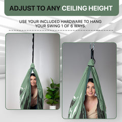 FRIENDLY CUDDLE child inside the pod swing enjoying calming motion and private space