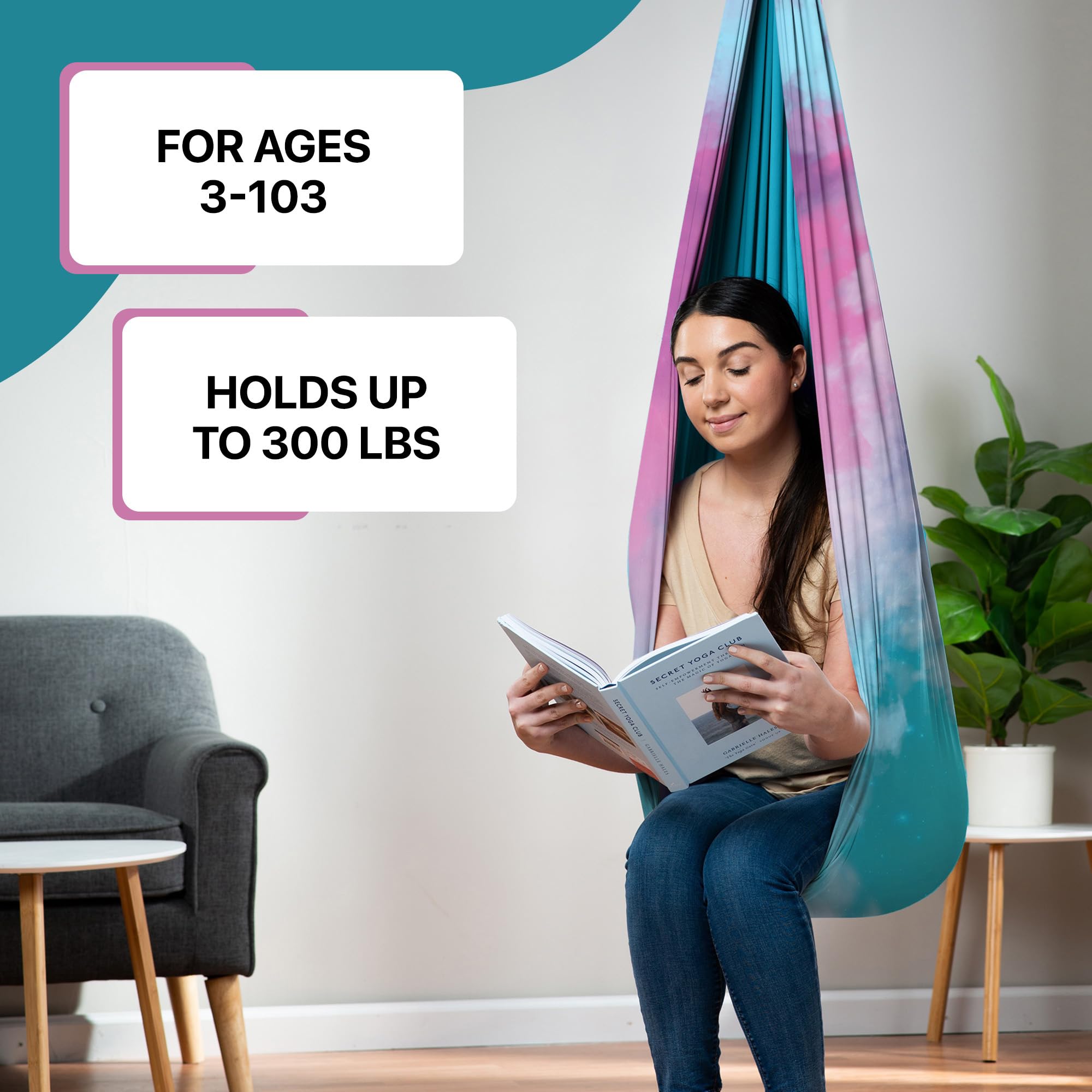 FRIENDLY CUDDLE child using swing showing playful engagement and screen-free activity