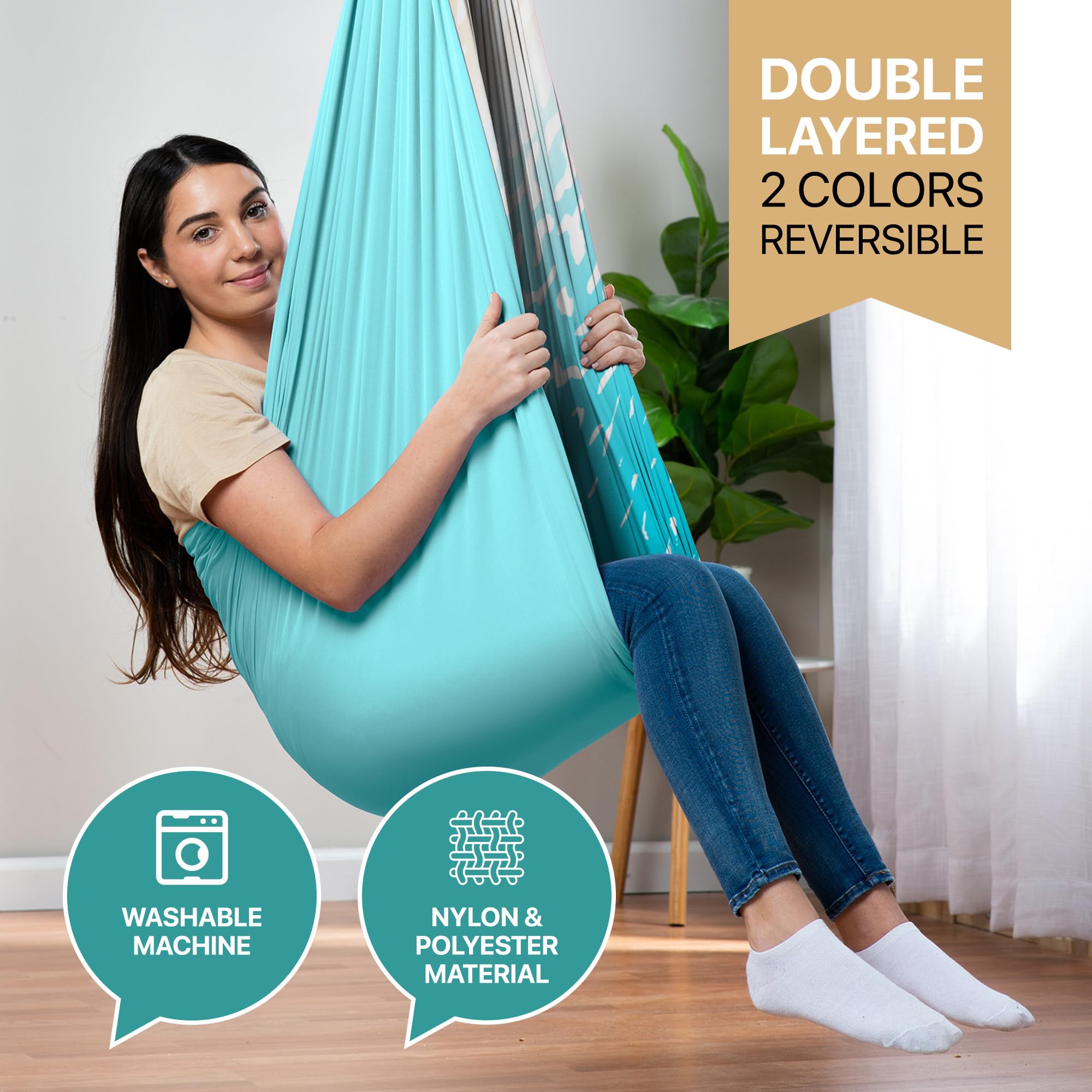 FRIENDLY CUDDLE fabric close-up highlighting stretchy double-layer texture for gentle compression