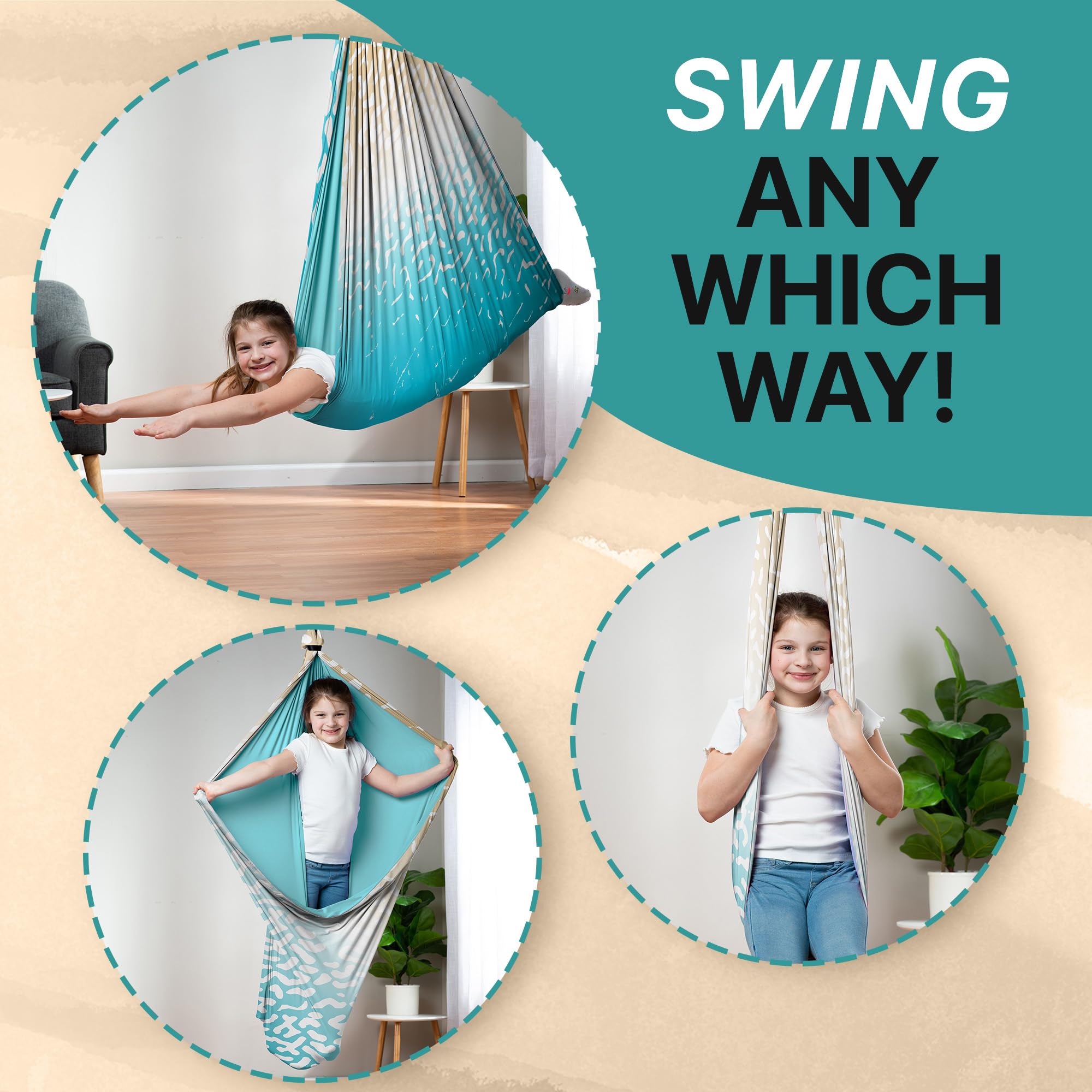 FRIENDLY CUDDLE included mounting hardware and 360° swivel ready for secure installation