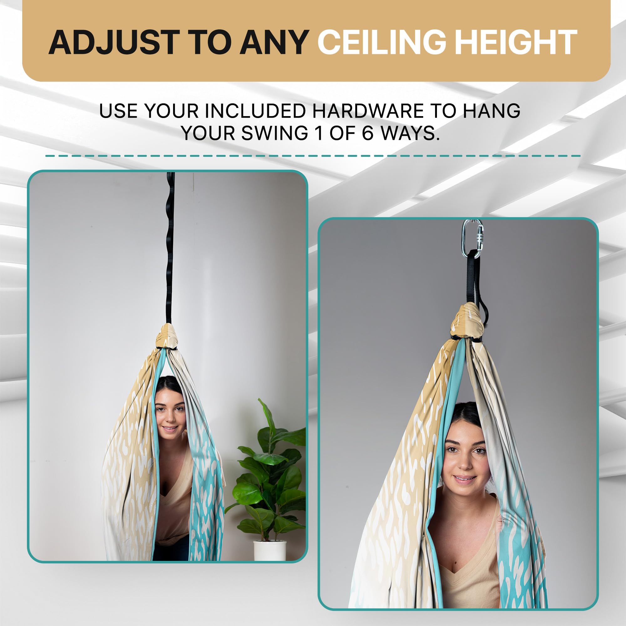 FRIENDLY CUDDLE pod attached to outdoor stand showing durable use in backyard settings