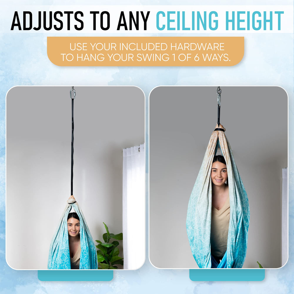 FRIENDLY CUDDLE 360 swivel and adjustable daisy chain showing smooth motion benefit