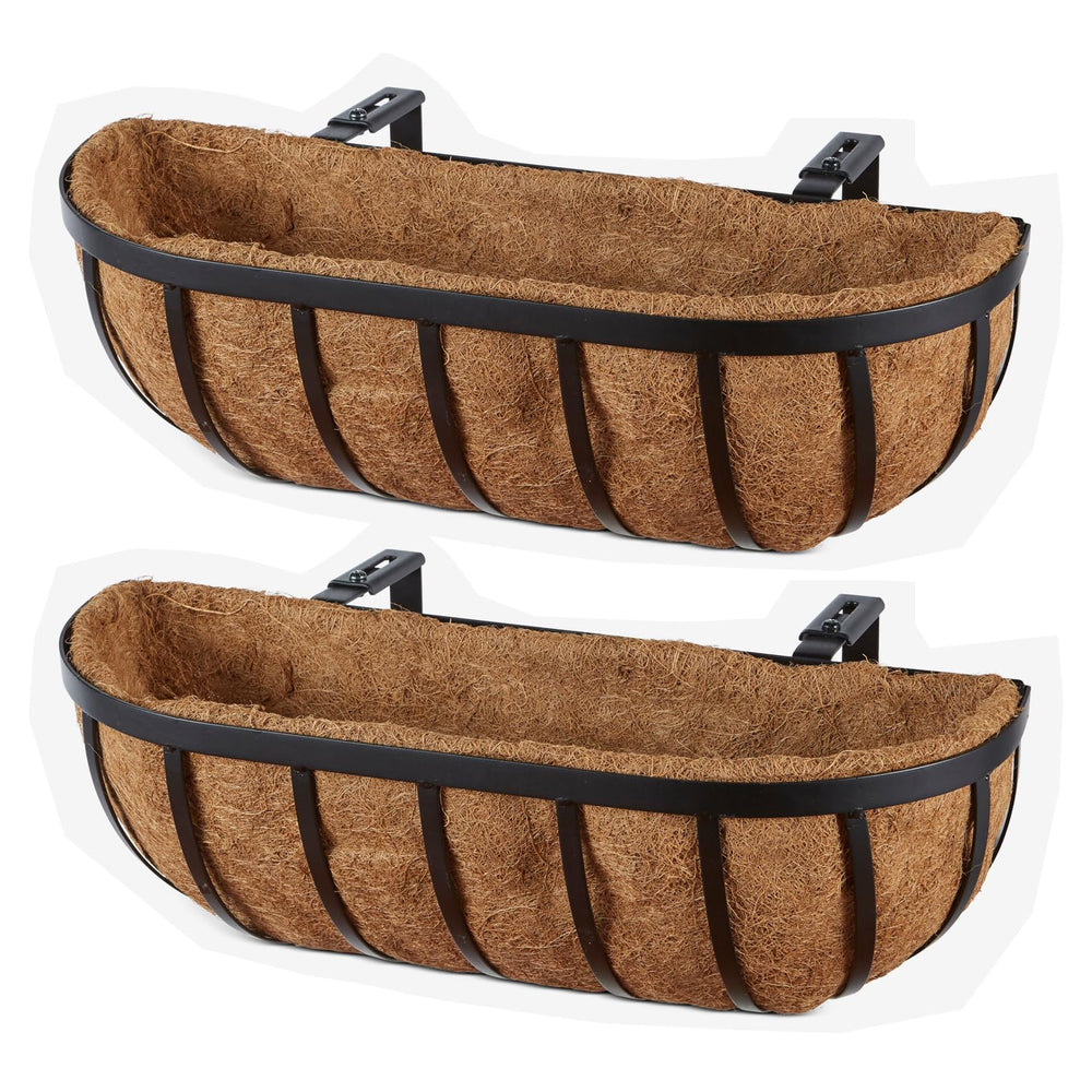 Frillybutts styled on porch with two planters creating inviting outdoor decor and charm.
