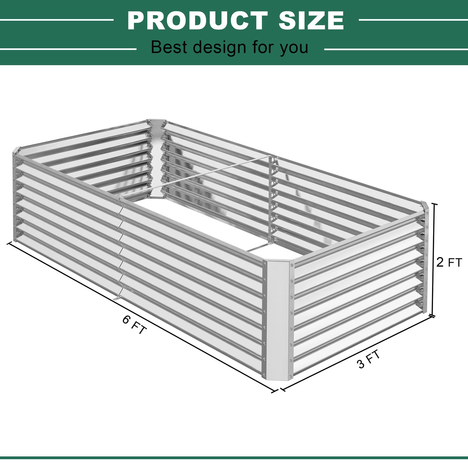 FRIZIONE planted raised bed with vegetables and herbs demonstrating high-yield use