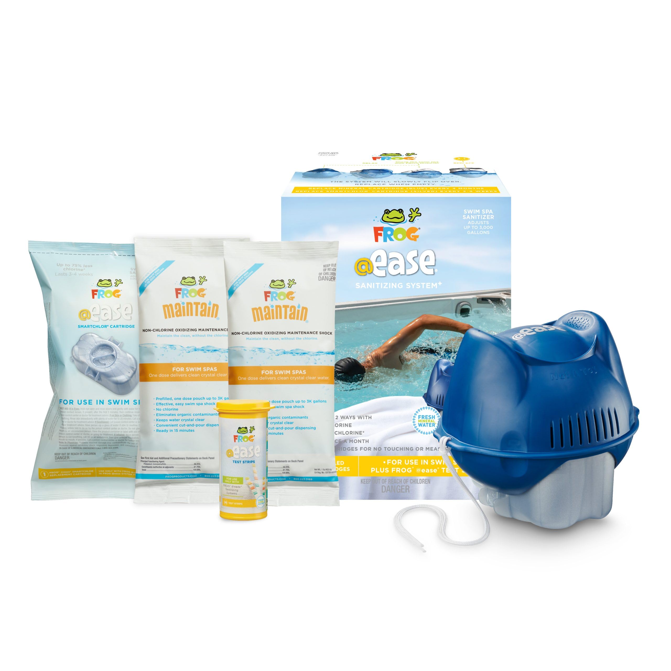 FROG front packaging showing complete sanitizing system and clear benefits
