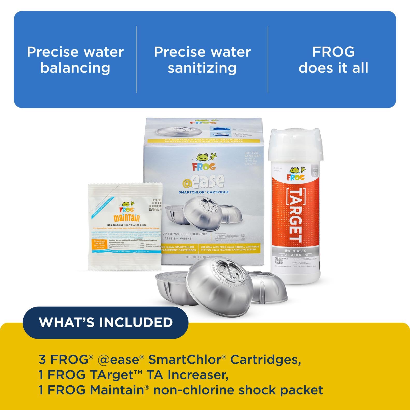 Single FROG Total Alkalinity Increaser packet displayed to show easy dosing control