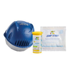 FROG @Ease floating unit front view showing compact design and easy placement for low-effort sanitizing