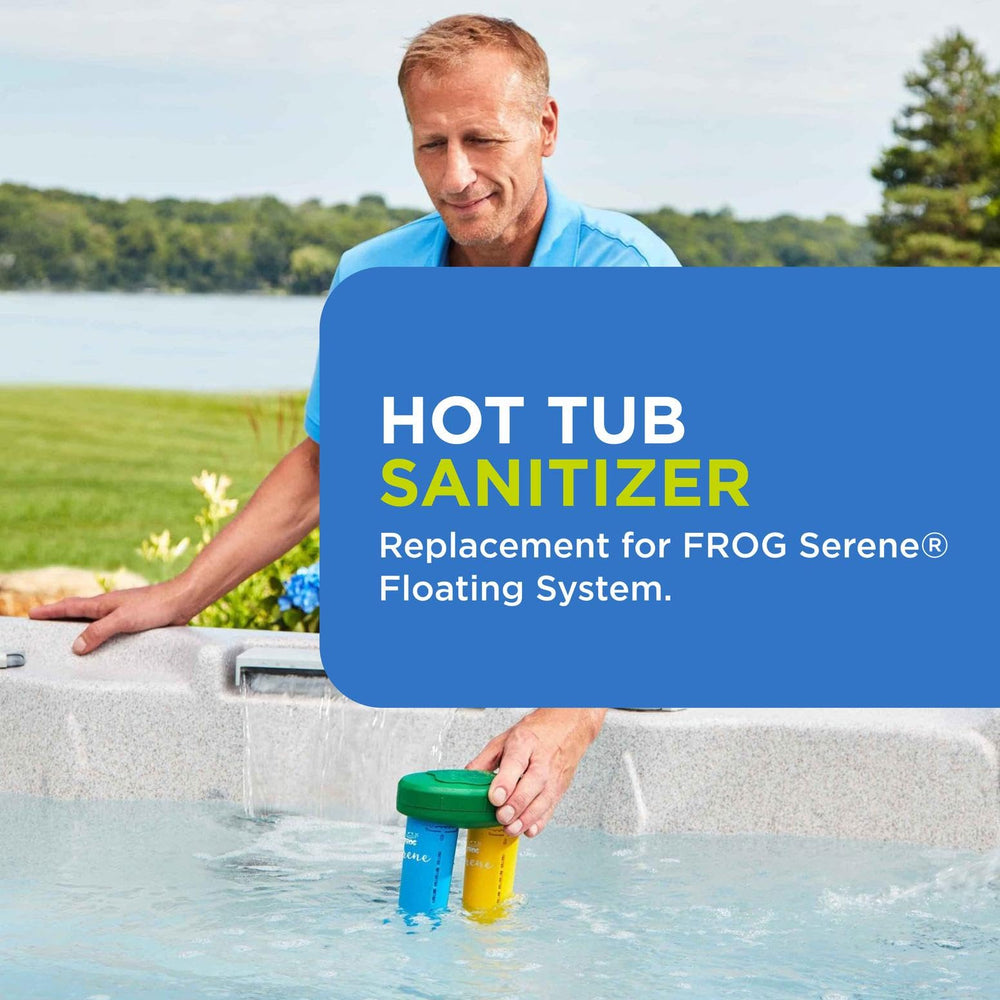 FROG Serene cartridge installed in in‑line system showing compatibility and hands‑free conditioning benefit