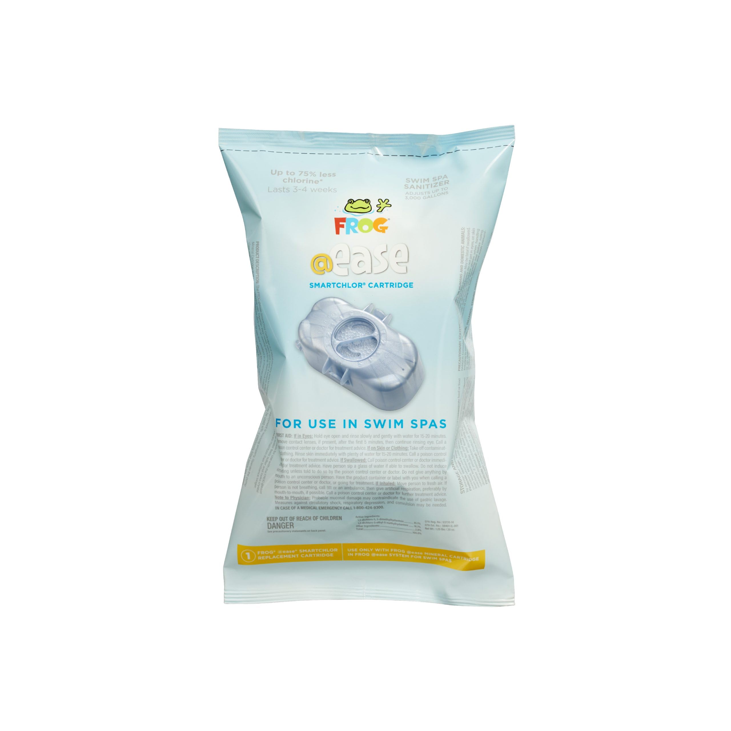 FROG Maintain packet detail emphasizing easy monthly non-chlorine shock