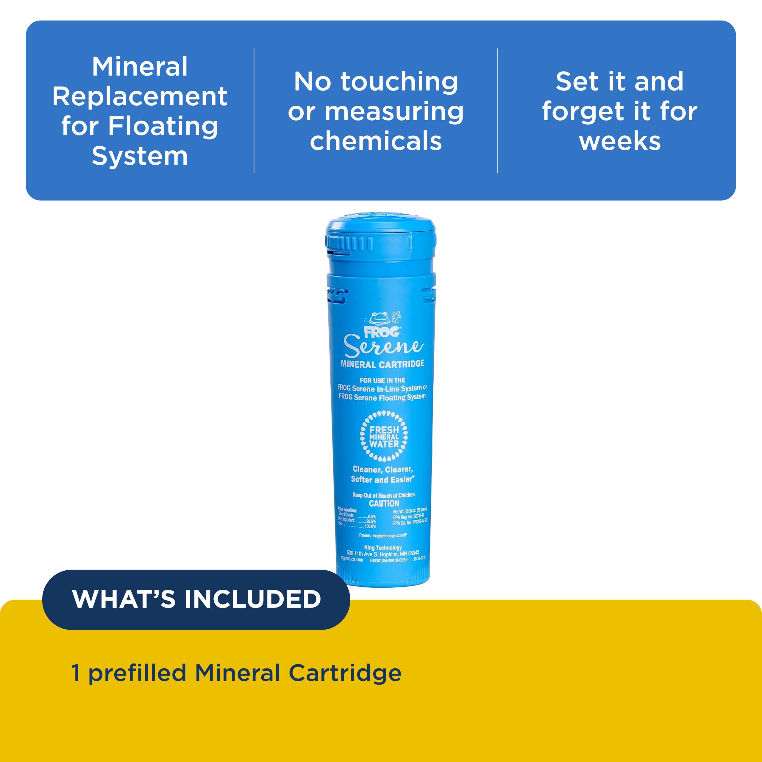 FROG Serene cartridge texture detail highlighting sealed prefilled construction for no‑mess handling