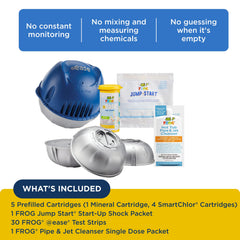 FROG Pipe & Jet Cleanser bottle label showing concentrated deep-clean formula