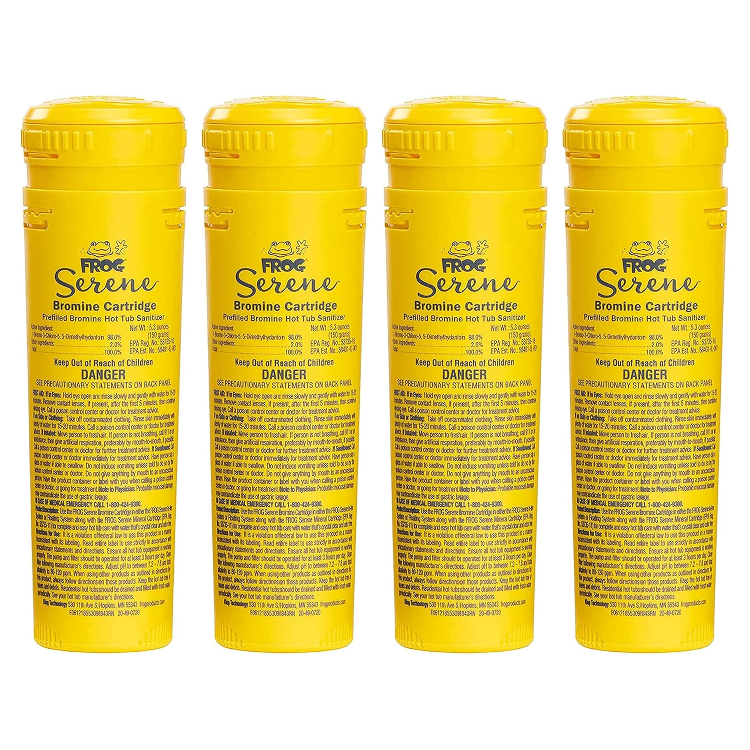 FROG Serene front packaging showing 4-pack and benefit of easy maintenance