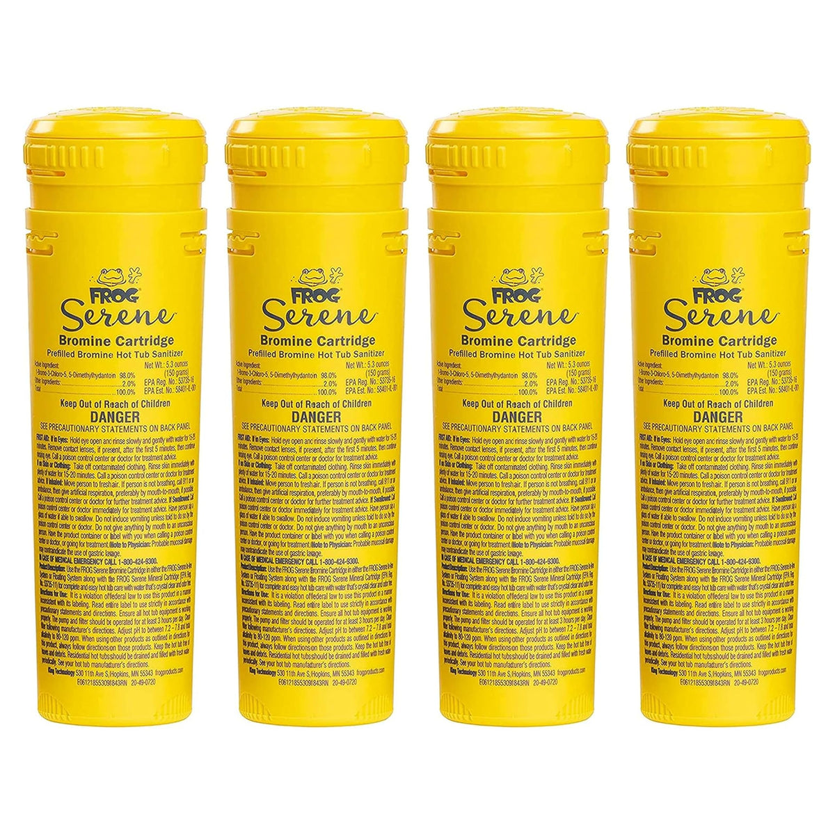 FROG Serene front packaging showing 4-pack and benefit of easy maintenance