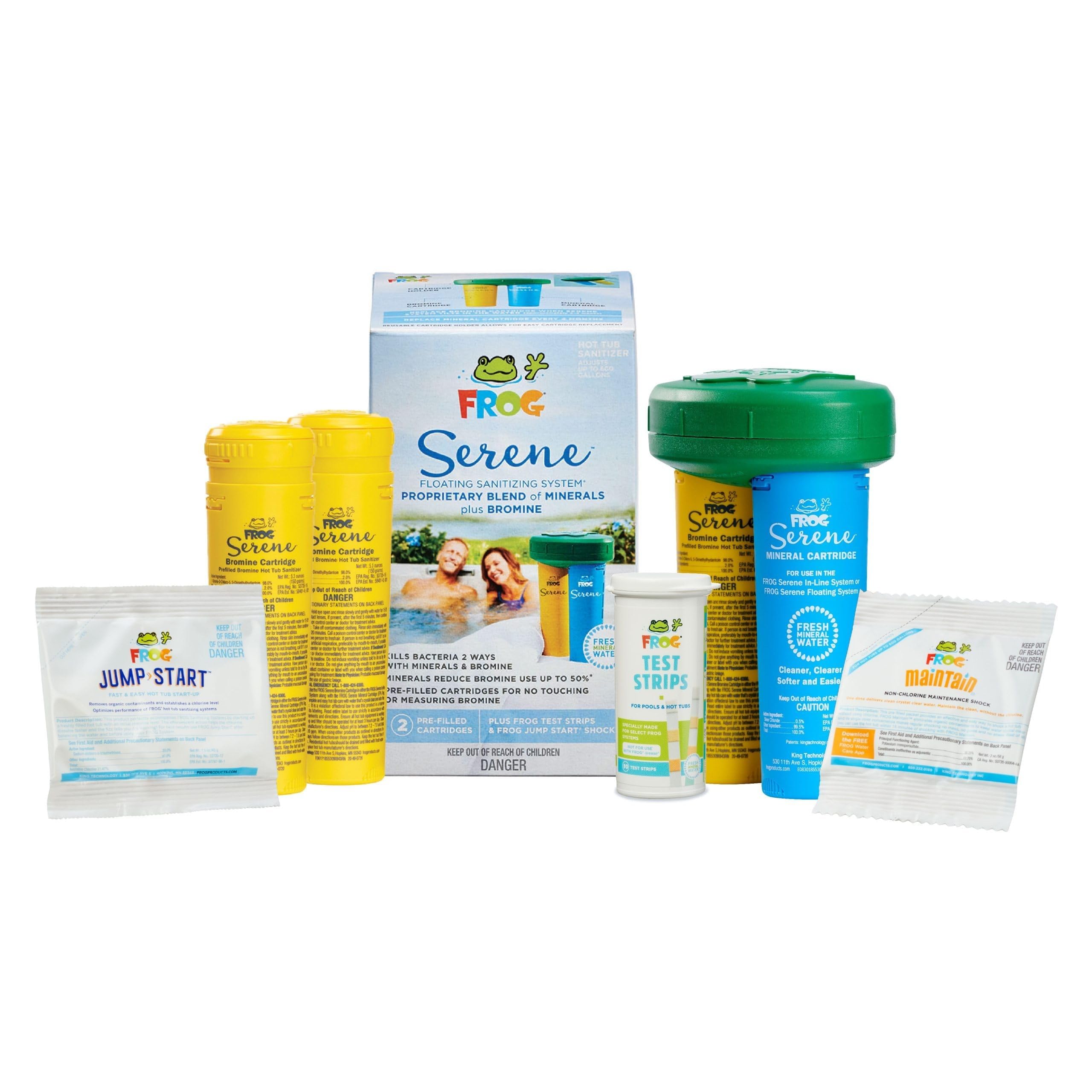 FROG front packaging showing full 3-month sanitizing bundle and benefits