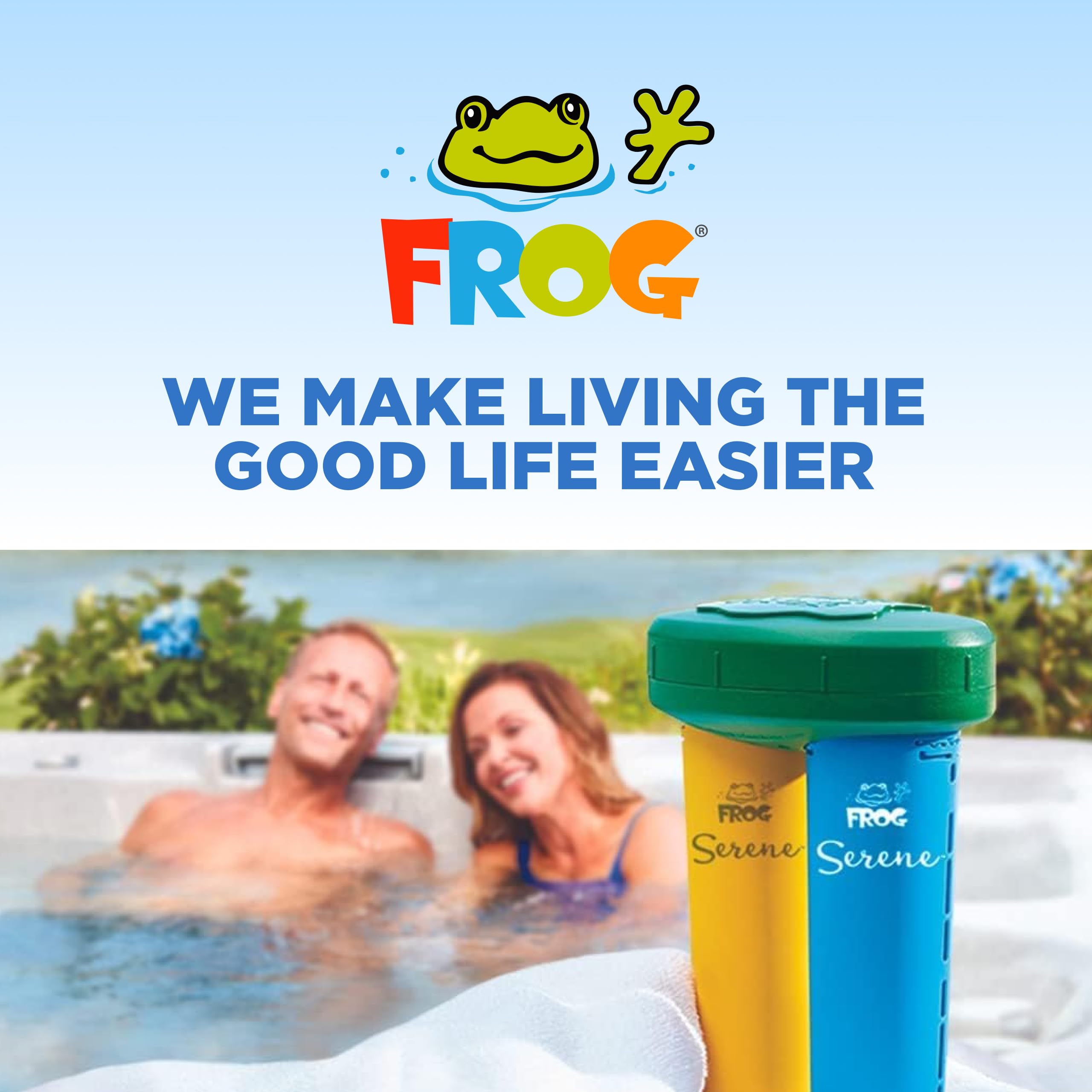 FROG Serene two-pack box open showing both prefilled cartridges ready to install