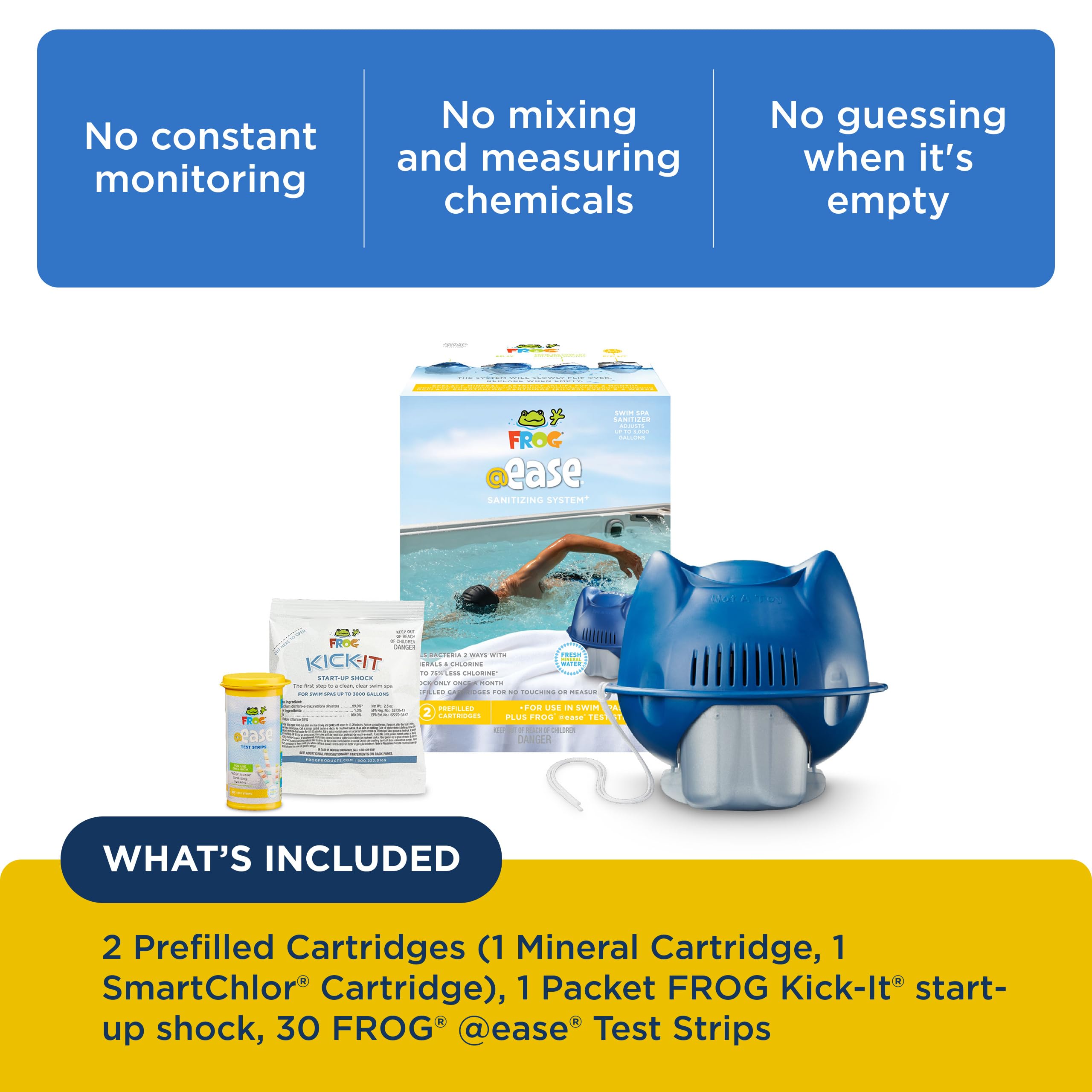 FROG SmartChlor cartridge detail highlighting prefilled design for consistent dosing